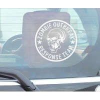 1 x Zombie Outbreak Response Team-Skull Design-Window Sticker for Car,Van,Truck,Vehicle Sign